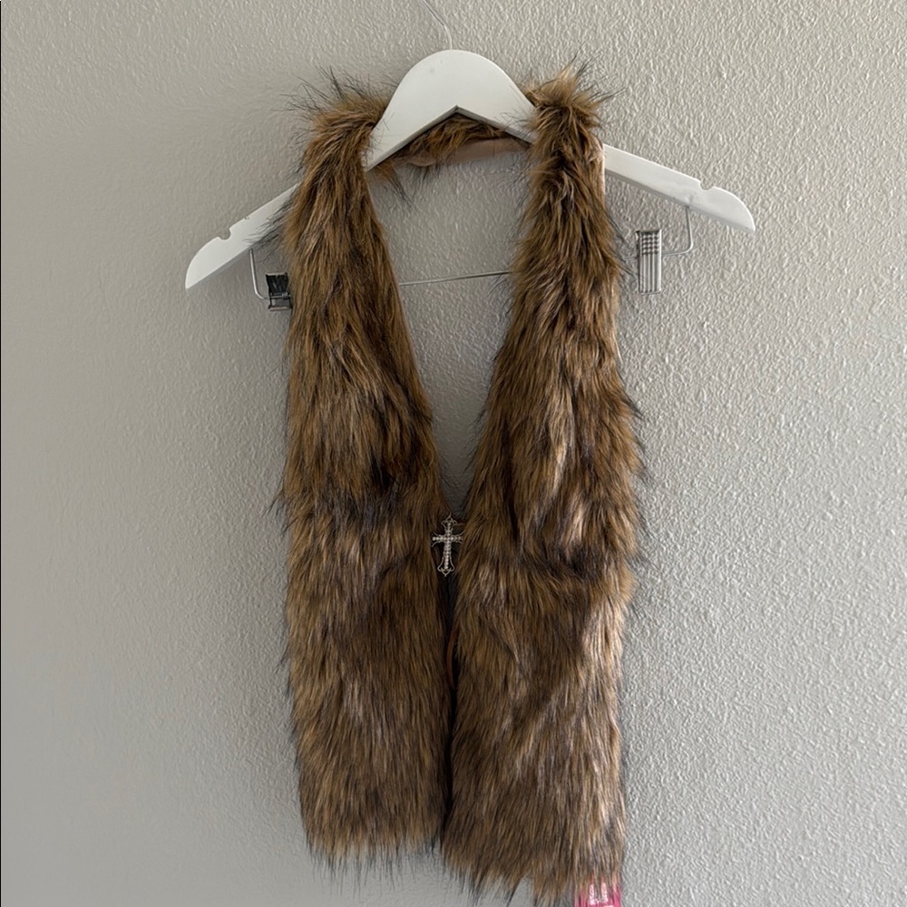 Faux Fur Brown Scarf